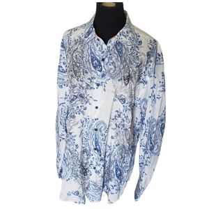 Robert Graham Paisley Print Shirt Size XL
